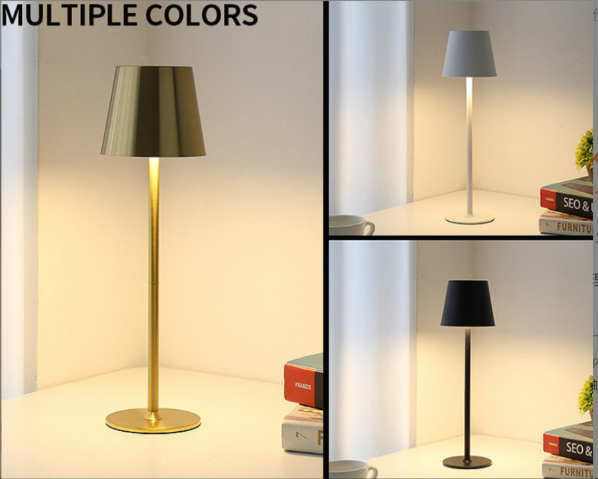 LED Uppladdningsbar Skrivbordslampa - Touch Switch Bordslampor, 3 Färglägen, Dimmbar Funktion - Idealisk för Sovrum, Vardagsrum, Bar & Middagsdekorationbelysning