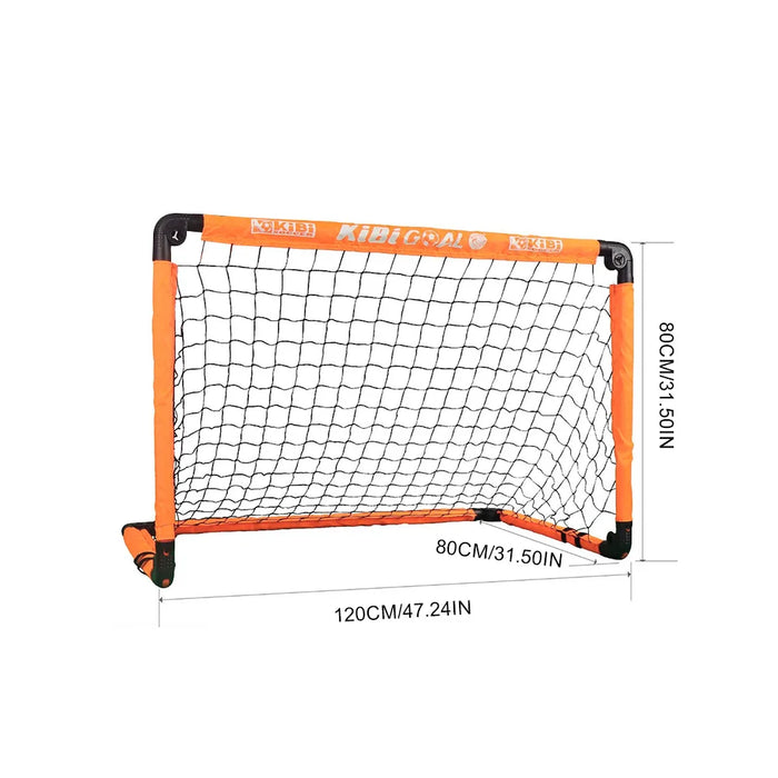 Portable Foldable Football Goal Set with Ball and Pump for Kids' Garden Play