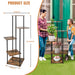 5-Tier Metal and Wood Plant Stand — Indoor/Outdoor Flower Pot Shelf (106.5×30×30cm)