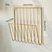 Wall-Mounted Iron File Holder — Single-Tier Magazine & Letter Rack (Gold or Black)