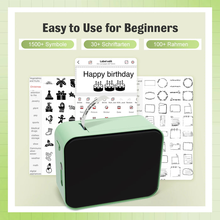 P15 Mini Portable Thermal Label Printer — Bluetooth, Inkless, Type-C Recharge