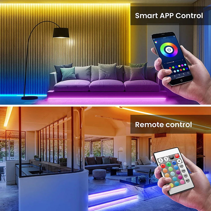 LED Strip Light 5050 SMD 5V Modell - Tape Bluetooth USB Flexibel Lampa Band med Klisterbaksida - Perfekt Belysningslösning för TV & Skrivbord