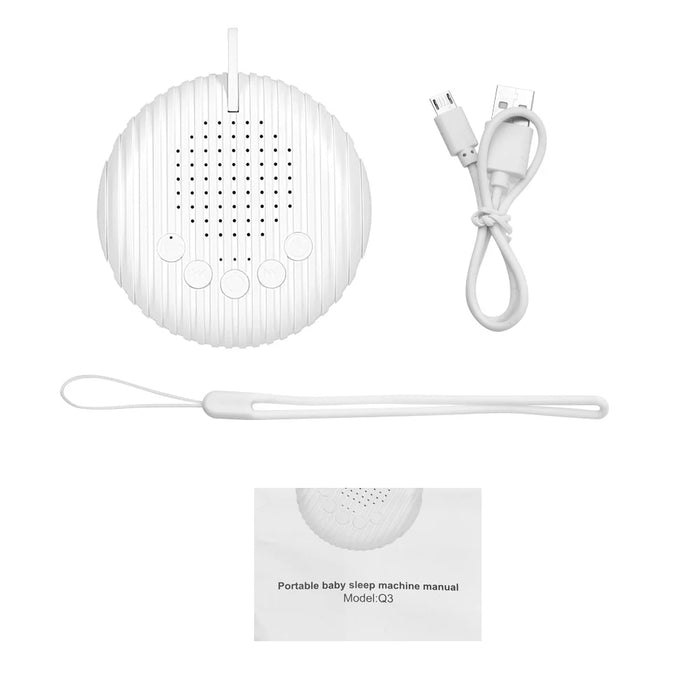 Portable Baby White Noise Machine — 10 Soothing Sounds, Rechargeable, Timer & Auto Noise Detection