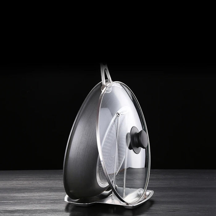 Stainless Steel Detachable Pot Lid & Utensil Rack