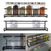 2-Pack Metal Wall-Mounted Spice Rack – Single-Layer Carbon Steel Hanging Organiser