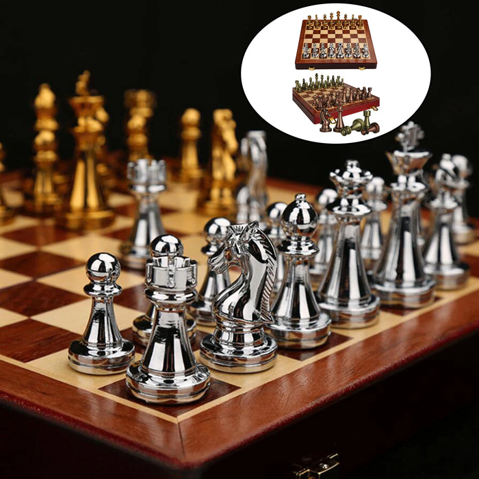Pro Metal Magnetic Chess Set – Folding Travel Board for Adults & Kids