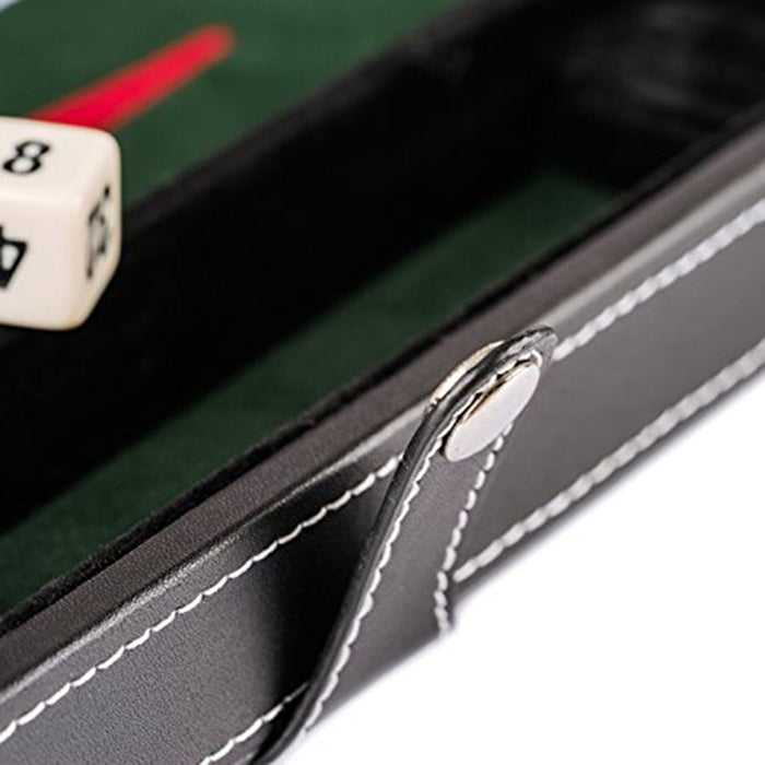Classic Backgammon & Chess Set in Folding PU Leather Case – Portable Travel Game