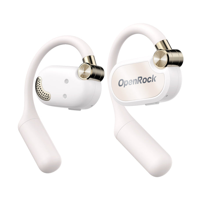 OneOdio OpenRock X - Open Ear True Wireless Headphones Sports Earbuds, Bluetooth 5.3, Strong Bass, 4-Mic ENC, Uppgraderade justerbara Silicon Earkrokar, 48 timmars speltid, Svettbeständig, Smart App, Kompatibel med iPhone & Android