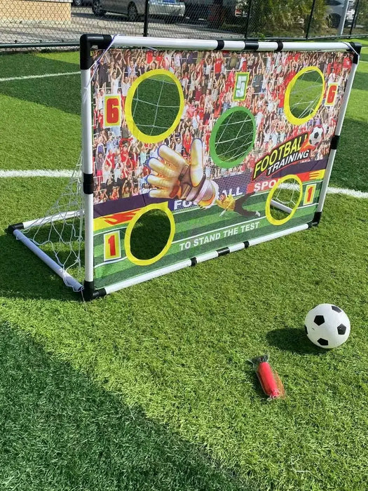 Mini Folding Inflatable Football Goal — 80cm Portable Practice Net