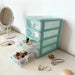 4-layer Transparent Jewellery Storage Box with Rhinestone Detail