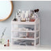 Transparent Cosmetic & Jewellery Organiser — 3 Drawer, 4-Layer Plastic Storage