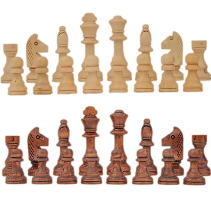 32-Piece Wooden Chess Set with Leather Board — King 110mm (Model 4in)