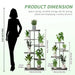 Iron Plant Stand – 4/5/6-Tier Flowerpot Organiser, Black or White