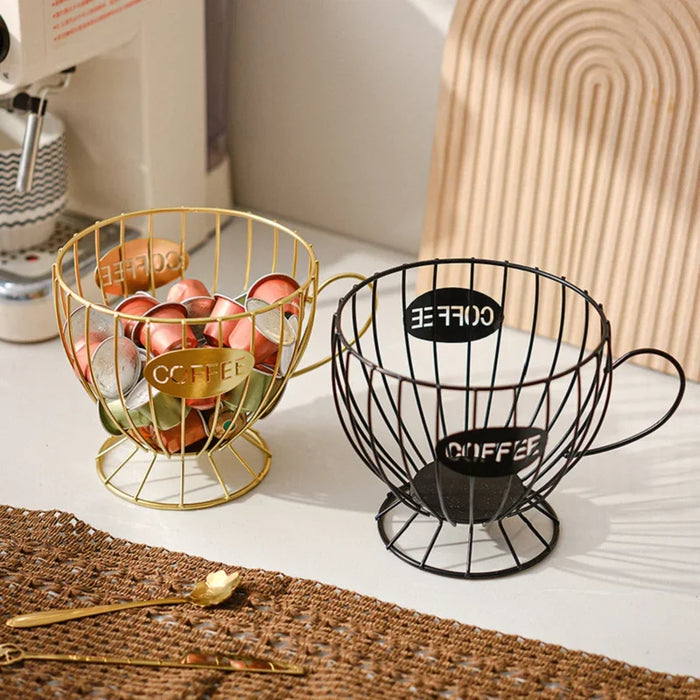 Metal Shelf for Coffee Capsules, Snacks and Sweets — Countertop Storage