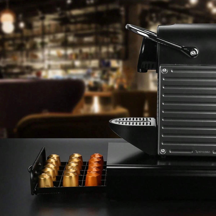 40‑Pod Nespresso Drawer Organiser – Coffee Capsule Storage Rack (Black)
