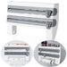 Wall-Mounted Wrap Dispenser with Cutter — Grey ABS, 39 x 24 x 10 cm