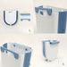 Folding Wall-Mounted Kitchen Bin — Small & Large, Plastic, Grey/Purple/Blue
