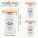3‑Piece Metal Tea, Coffee & Sugar Canister Set with Bamboo Lids