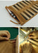 Portable Roll-Up Chess & Backgammon Set with Suede Case and Black & White Pieces
