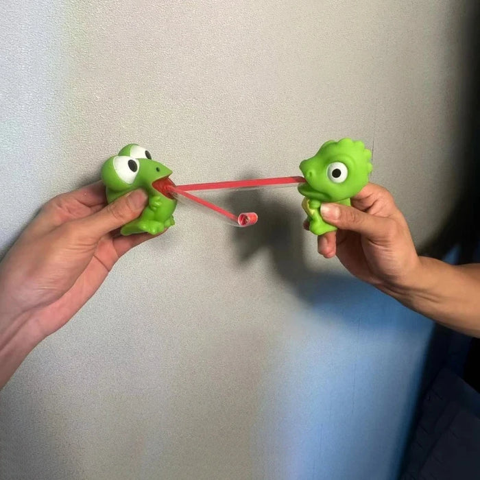 Pinch Frog & Dinosaur Tongue-Out Sensory Fidget Toy – Funny Stress-Relief Gift for Kids & Cats