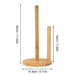Bamboo Paper Towel Holder – Vertical Anti-Skid Tissue Stand for Kitchen & Home