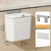 Space-Saving Wall-Mounted Kitchen Bin — Durable Plastic, White or Yellow