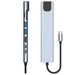 USB-C 8-in-1 Hub — HDMI 4K 30Hz, 100W PD, RJ45 100Mbps, SD/TF & USB 3.0