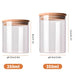 10-piece Glass Storage Jar Set – 5 x 250ml & 5 x 350ml with Wood Lids