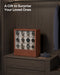 12-Slot Wooden Watch Display Case with Drawers — Coffee Brown