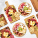 Bamboo Charcuterie Board Set - Wooden Cheese Serving Tray with Cutlery