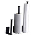 Adhesive Stainless Steel Paper Towel & Toilet Roll Holder — Black or Silver (S/M/L)