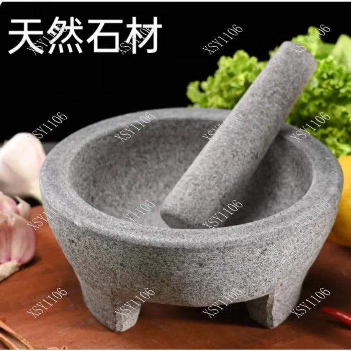 Granite Mortar and Pestle – Natural Stone Grinder for Spices & Guacamole