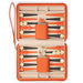 Travel Chess & Backgammon Set with Acrylic Pieces in Leather Case, 25 x 19 x 6 cm