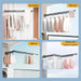 Foldaway Wall-mounted Clothes Dryer — White Aluminium Alloy, Retractable