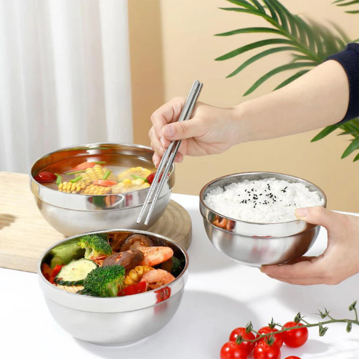 14.5cm Stainless Steel Bowl – Durable, Stackable for Mixing, Pickling, Salad & Fruit