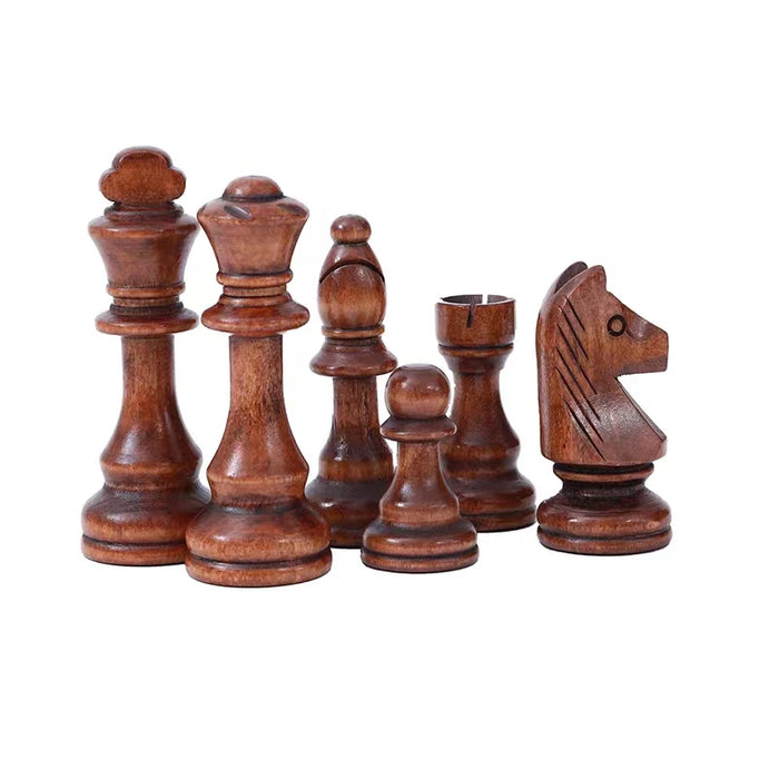32-Piece Wooden Chess Set with Leather Board — King 110mm (Model 4in)
