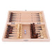 29 x 29 cm Foldable 3‑in‑1 Wooden Chess Set — Chess, Checkers & Backgammon, Non‑toxic