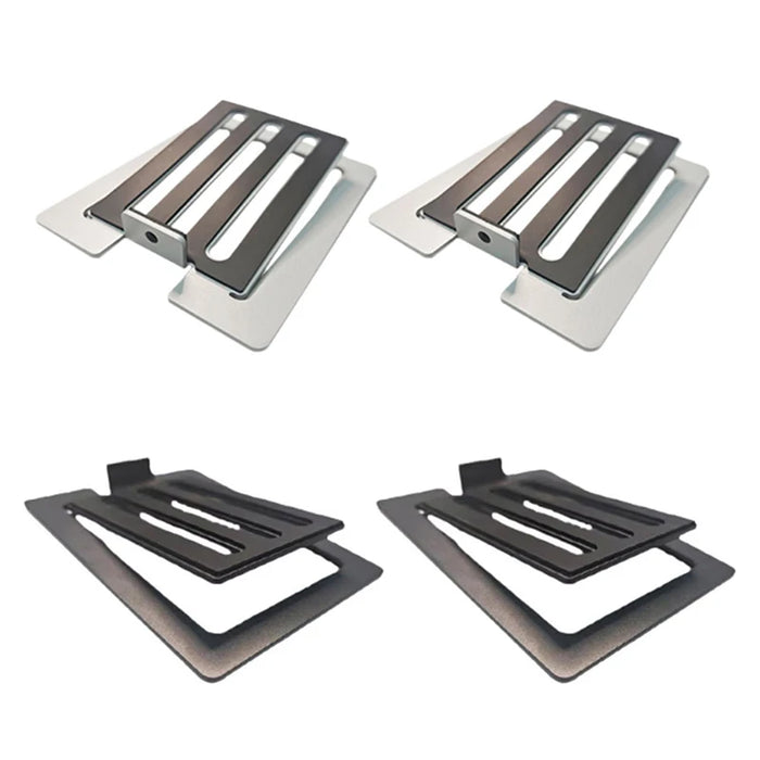 Pair of Desktop Speaker Stands — 16° Tilt, Aluminium Alloy, Anti‑Vibration Pads
