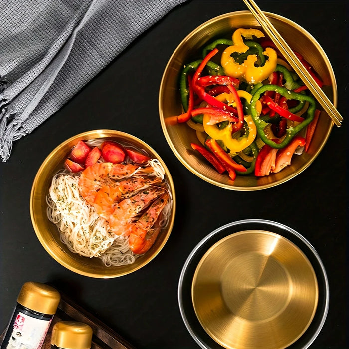 3pc Stainless Steel Mixing Bowls — Oven & Dishwasher Safe with Measurement Marks