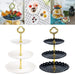 3-Tier ABS Cake Stand — Fruit & Dessert Display (Black or White)