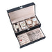 4‑Position Double‑Layer PU Leather Jewellery & Watch Storage Box