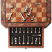 High-end 30.5cm (12") international chess set with metal pieces and two extra queens
