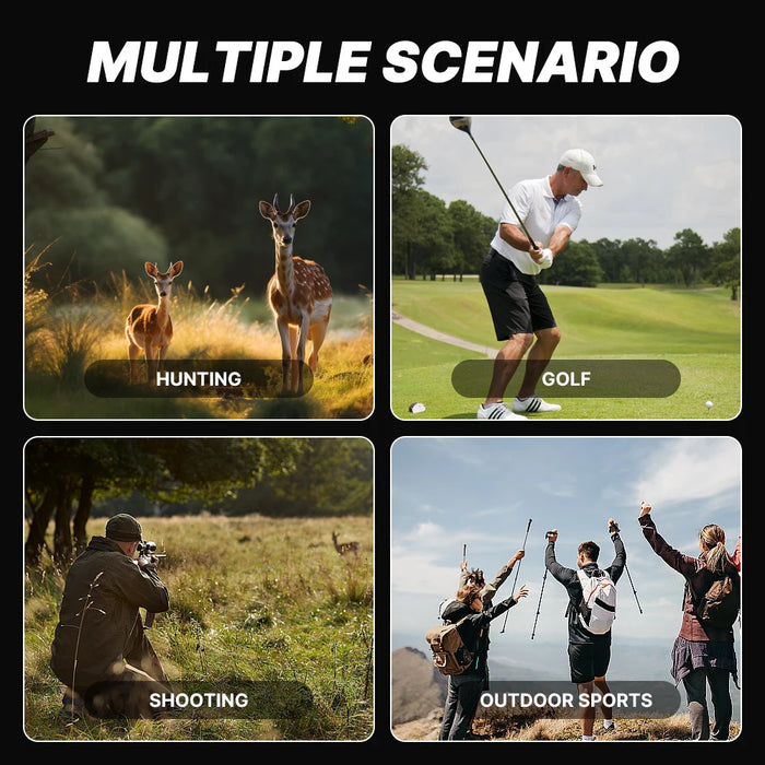 Hunt Rangefinder Camo — 6× Magnification, 5–600m or 5–1000m, USB‑C Rechargeable