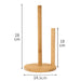 Bamboo Paper Towel Holder — Vertical Wooden Roll & Cling Film Organiser