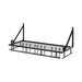 60cm Wall-Mounted Kitchen Organiser Rack with 10 Hooks – Black