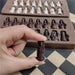 Resin Qing‑soldier Chess Set with Leather Board — Hand‑finished Figurines