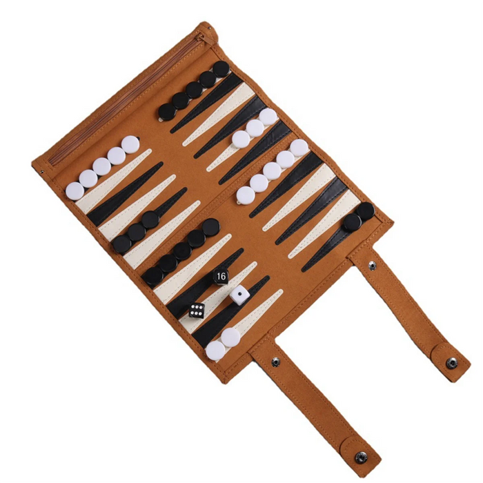Portable Backgammon Set — Travel Board for Adults & Children