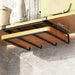 Under-Cupboard Kitchen Hanging Rack with Hooks — Paper Towel, Cutting Board & Pot Lid Holder