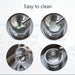 18/8 (304) Stainless Steel Mortar & Pestle Set with Non-Slip Base - Silver