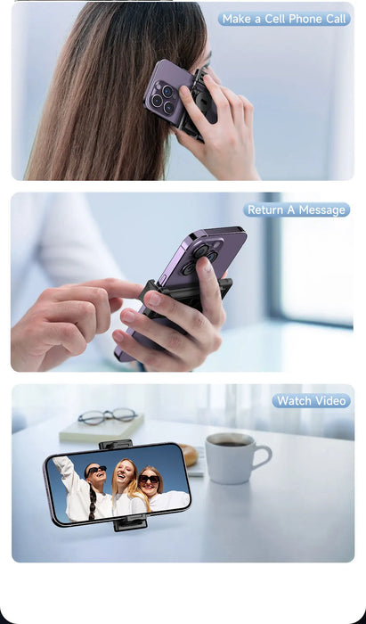 P03 360° Auto Face-Tracking AI Phone Gimbal — Desktop Tripod Holder for Vlog & Live